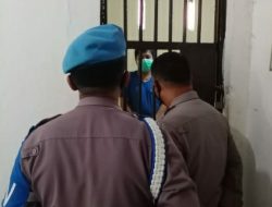 Cek Ruang Tahanan, Kapolsek Ranomeeto Sampaikan Pesan Moril