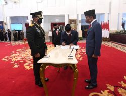 Presiden Jokowi Lantik Andika Perkasa sebagai Panglima TNI