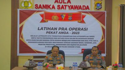 Jelang Ramadan dan Idul Fitri 1444 H, Polres Konut Gelar Lat Pra Ops Pekat Anoa 2023